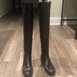 Stuart weitzman black 50/50 leather boots
